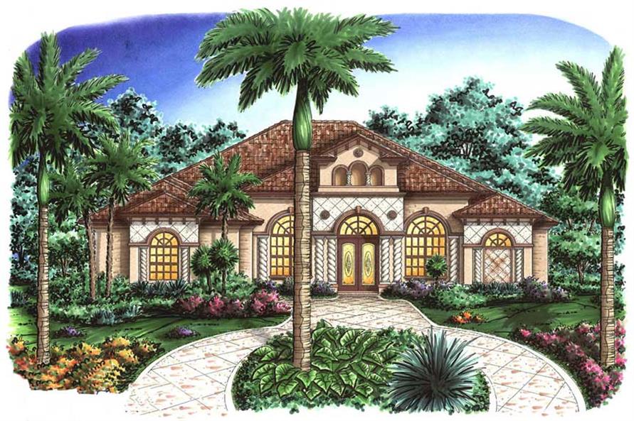 Mediterranean Houseplans - Florida Home Design WDGF1-3357-G-B # 13269