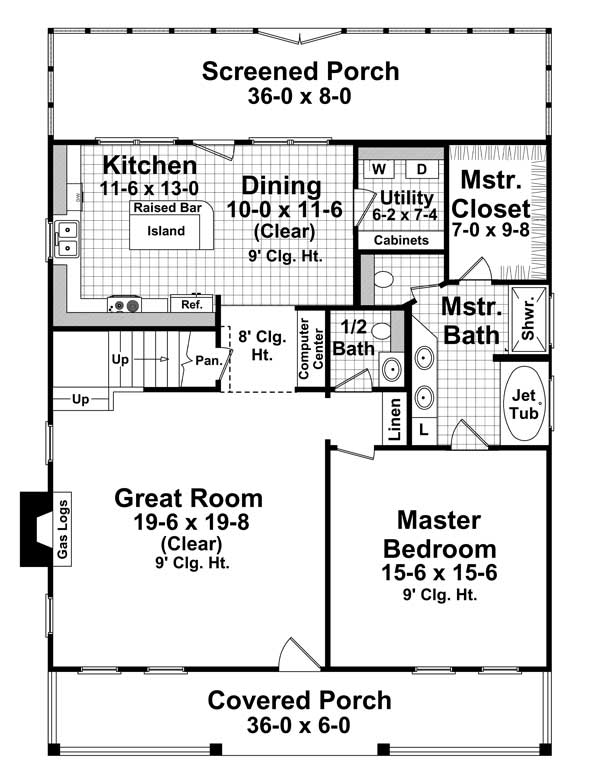 3 Bedrm 1900 Sq Ft Country House Plan 141 1101