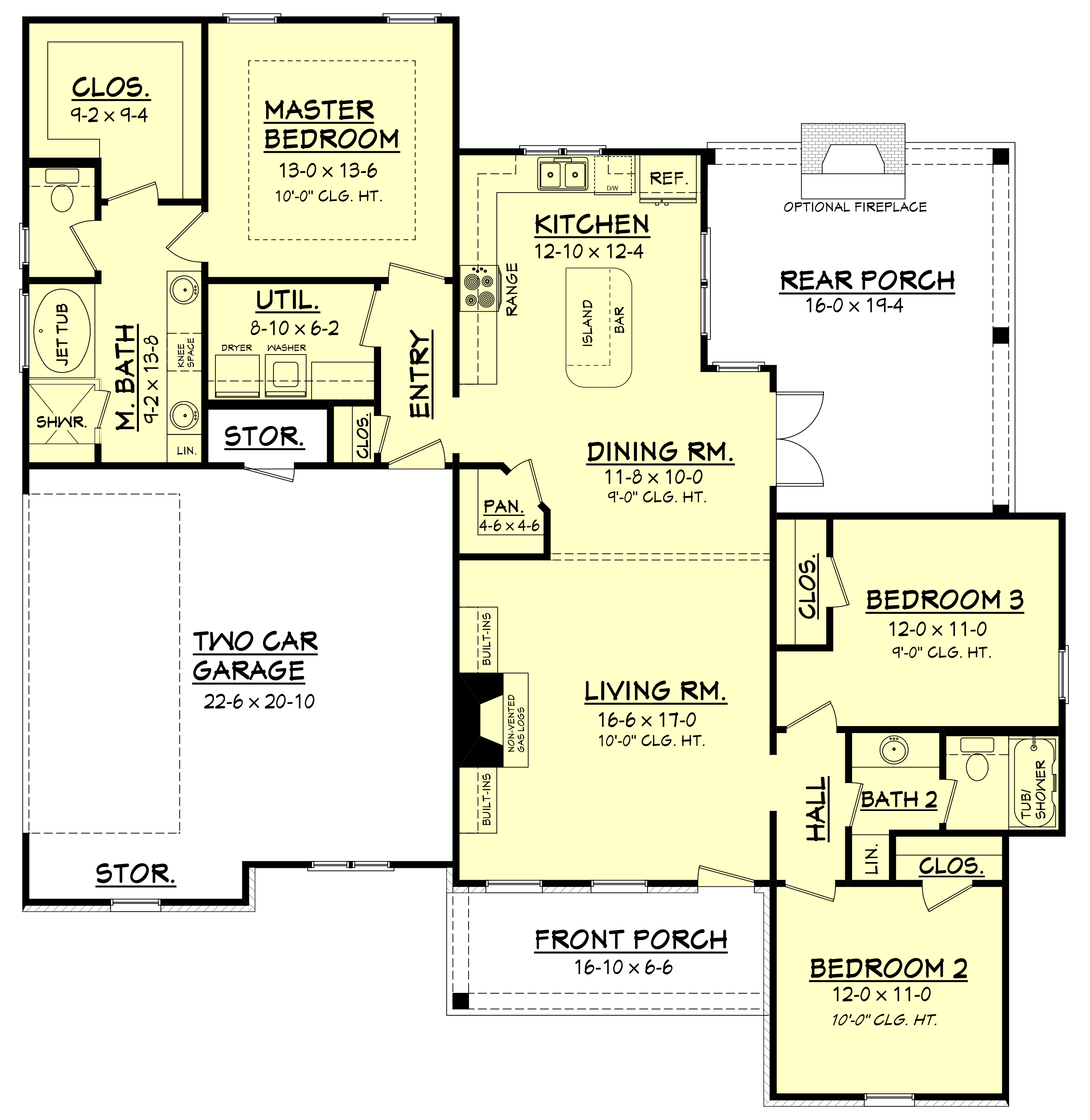 Craftsman House Plan 142 1144 3 Bedrm 1600 Sq Ft Home Plan TPC