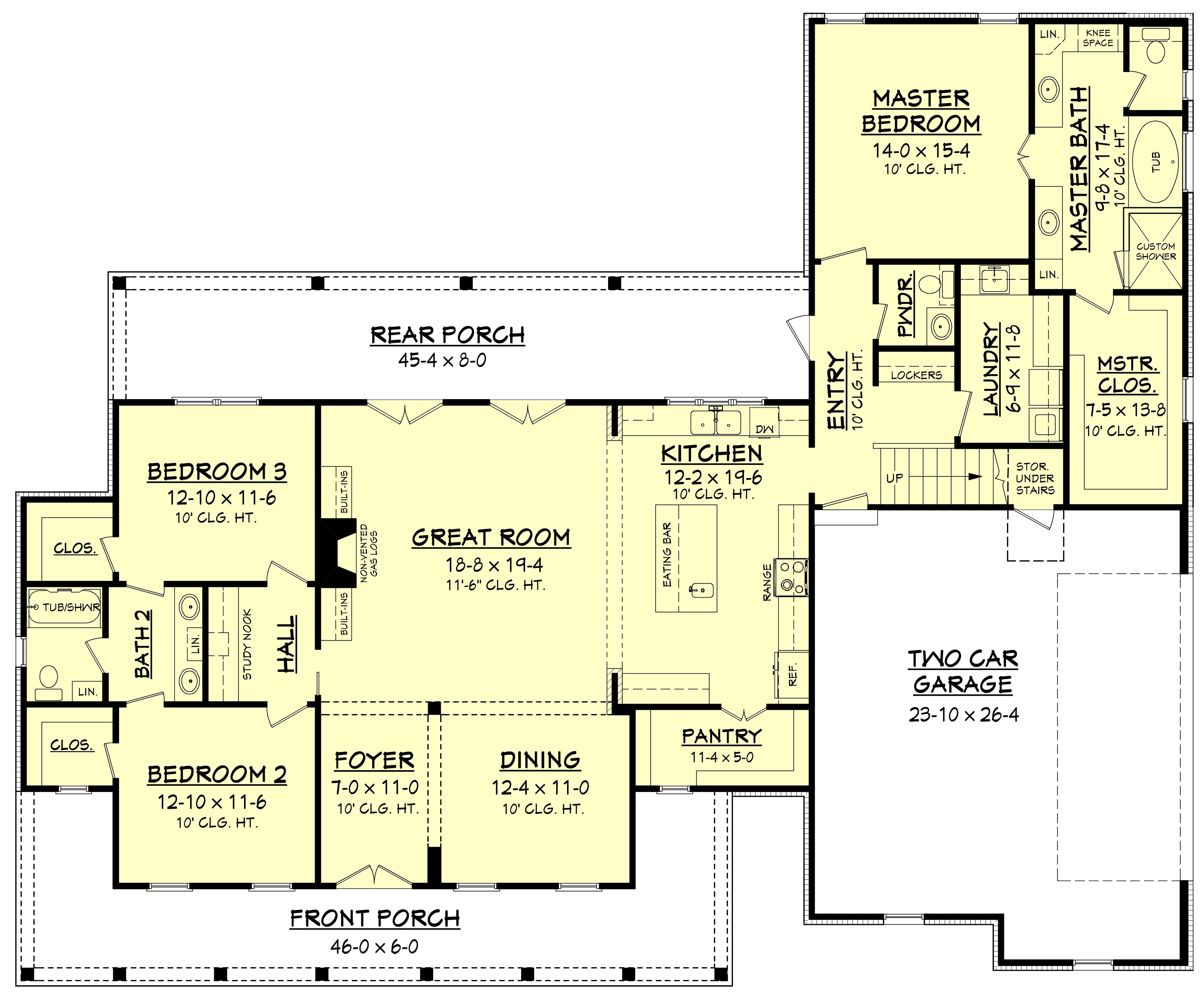 3 Bedrm 2282 Sq Ft Traditional House Plan 142 1180