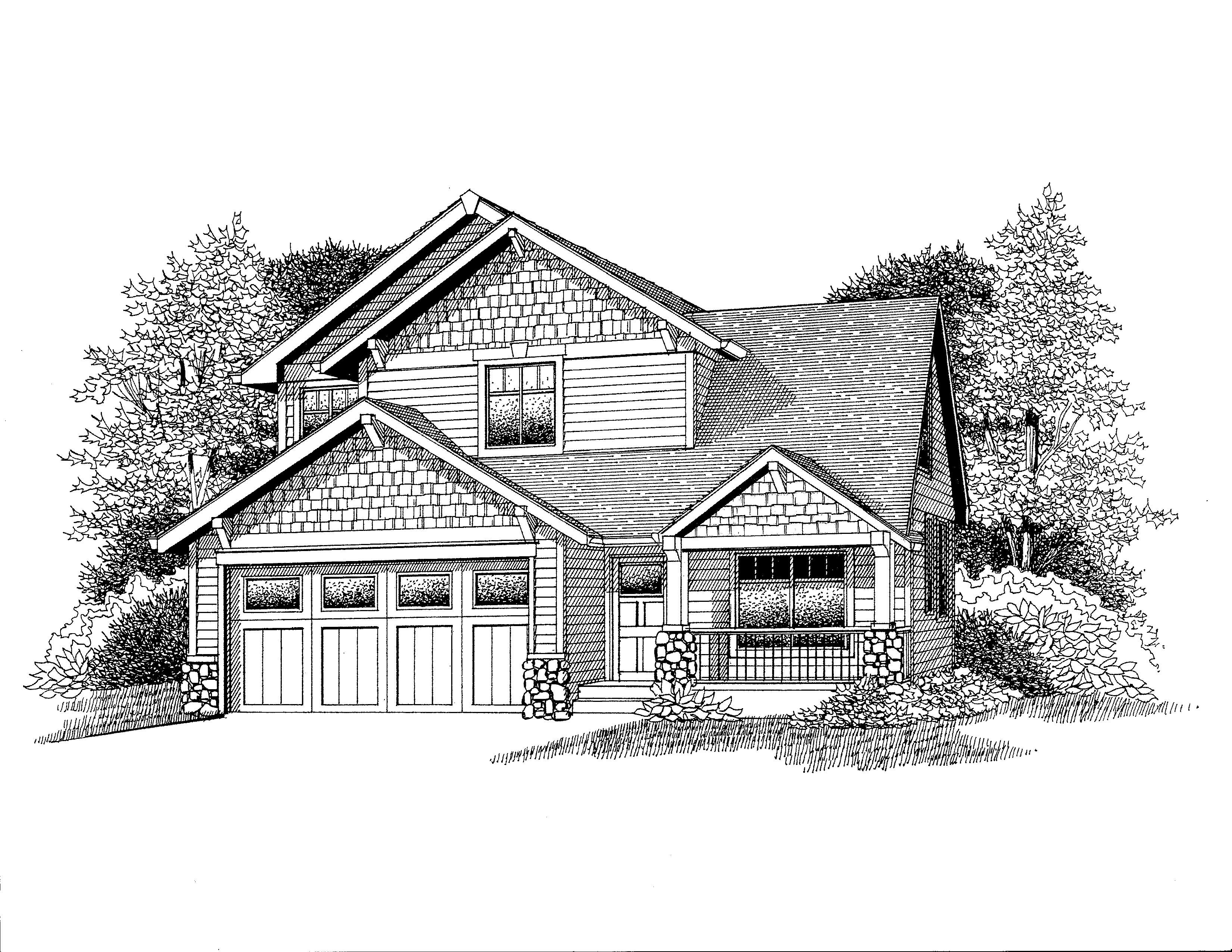 Craftsman House Plans Home Design S 52196U