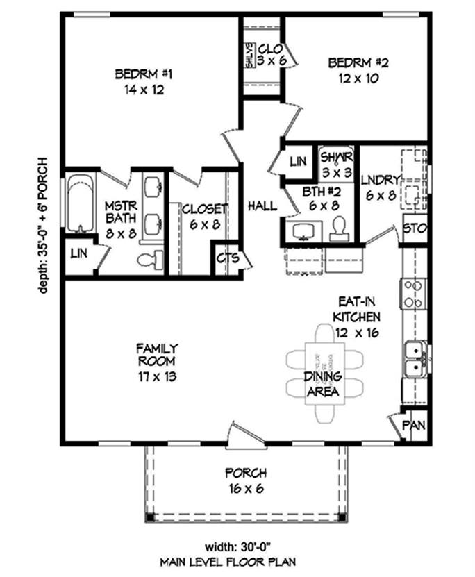 Cottage House Bedrms Baths Sq Ft Plan