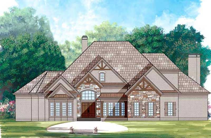 3-Bedroom, 4093 Sq Ft European House Plan - 106-1003 - Front Exterior