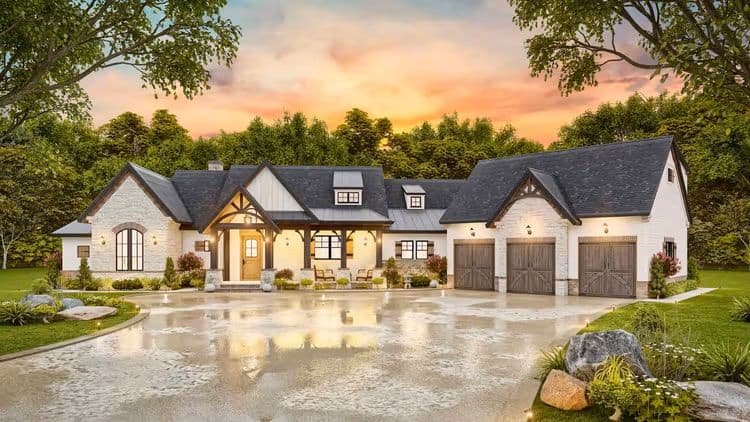 3-Bedroom, 2531 Sq Ft Country Home - Plan #106-1283 - Main Exterior