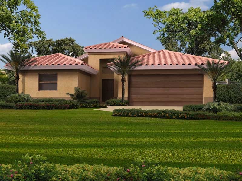 3-Bedroom, 1619 Sq Ft California Style Home Plan - 107-1096 - Main Exterior