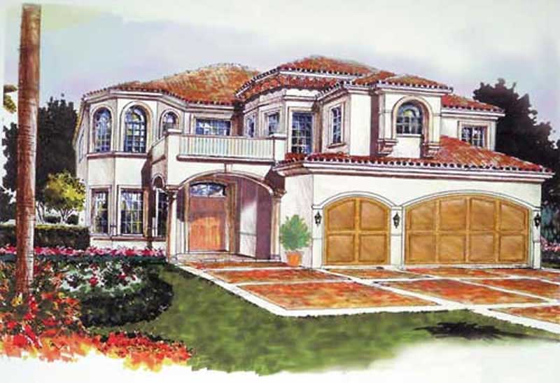 5-Bedroom, 4688 Sq Ft Mediterranean House Plan - 107-1134 - Front Exterior