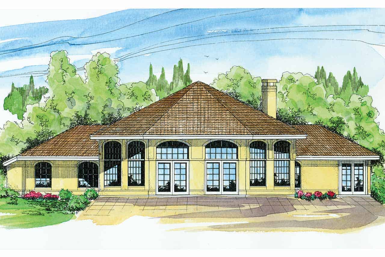 3-Bedroom, 1965 Sq Ft Southwest House - Plan #108-1354 - Front Exterior