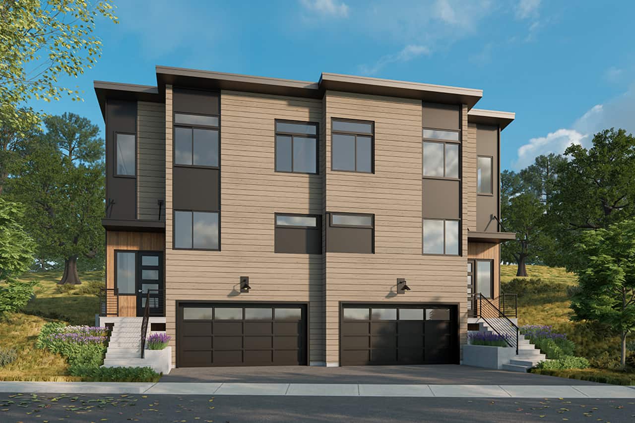 6-Bedroom, 3936 Sq Ft Modern Duplex Plan #108-2084