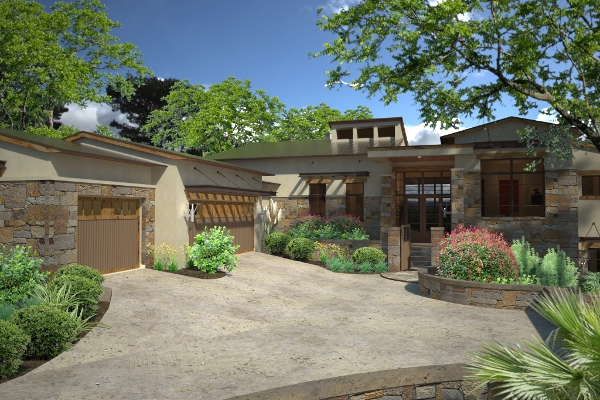3-Bedroom, 3638 Sq Ft Florida Style House Plan - 117-1097 - Front Exterior