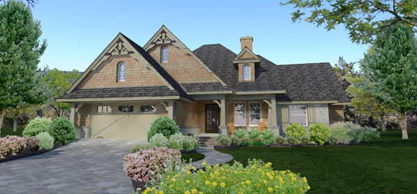 4-Bedroom, 1764 Sq Ft Cottage Home Plan - 117-1116 - Main Exterior