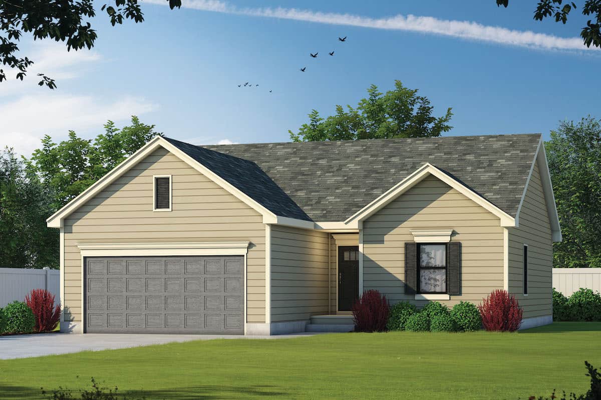 3-Bedroom, 1176 Sq Ft Ranch House - Plan #120-2653 - Front Exterior