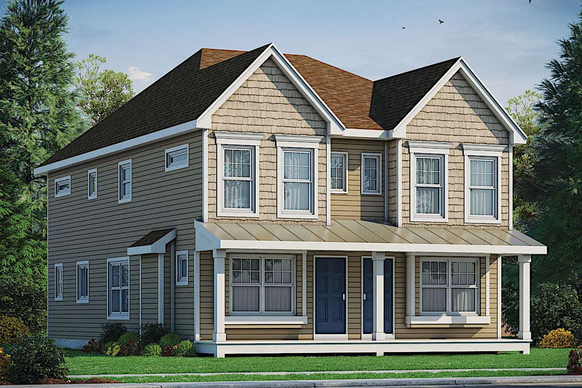 4-Bedroom, 2798 Sq Ft Multi-Unit Home - Plan #120-2679 - Main Exterior