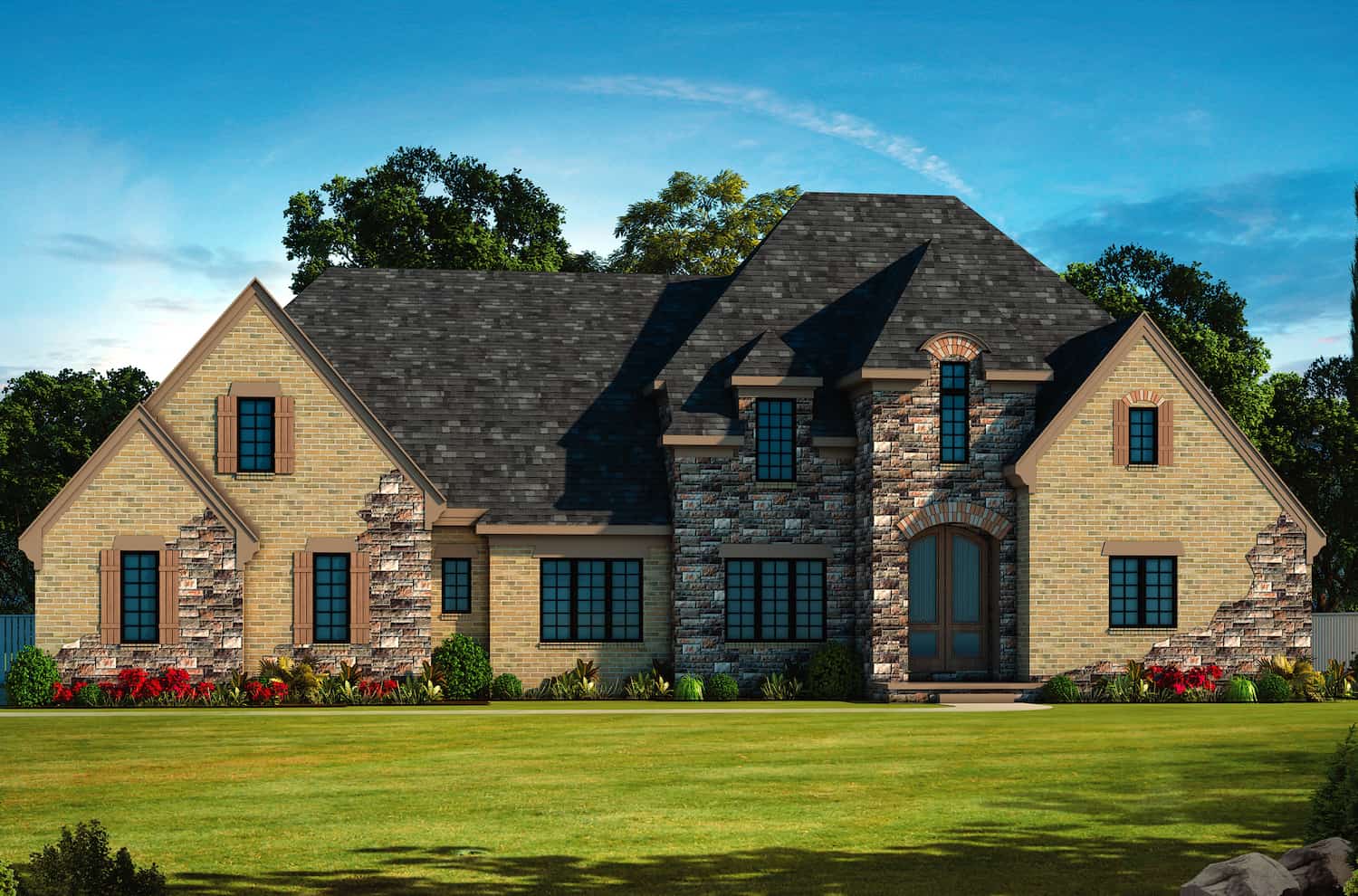 6-Bedroom, 5963 Sq Ft European House - Plan #120-2700 - Front Exterior