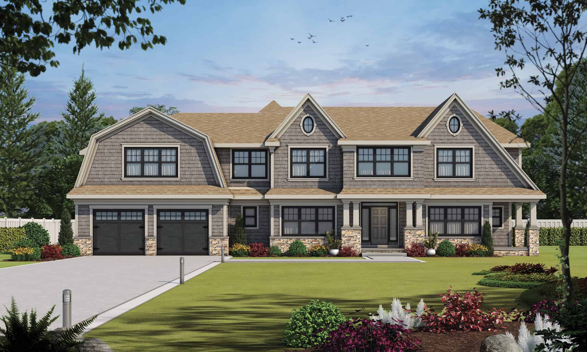 Shingle House Plan - 4 Bedrms, 3.5 Baths - 4352 Sq Ft - #120-2787