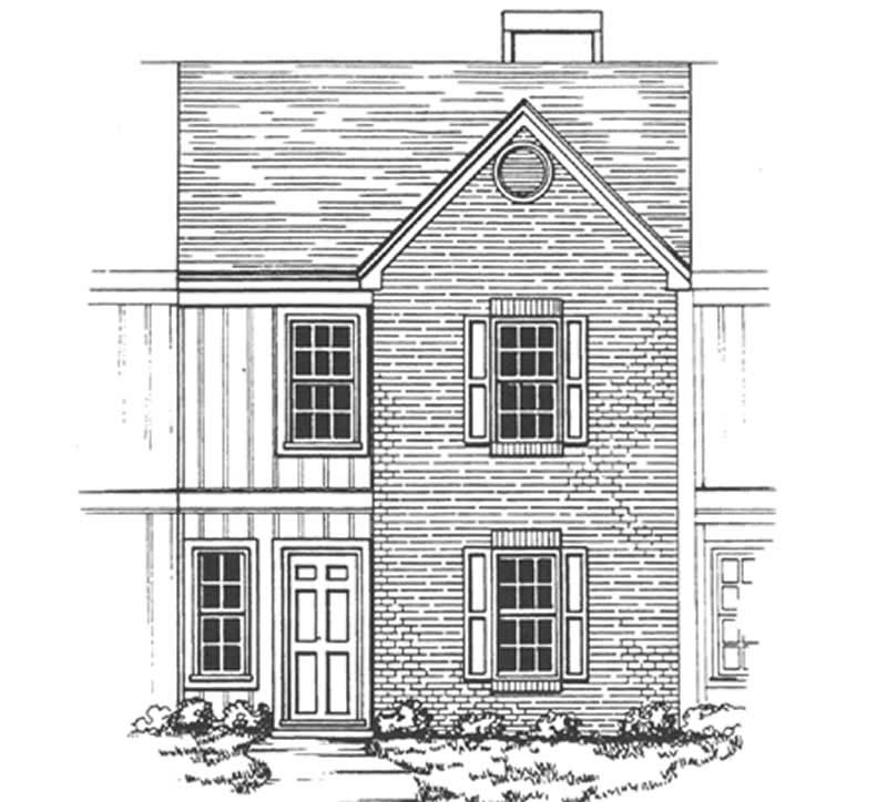 2-Bedroom, 1223 Sq Ft Condominiums House Plan - 124-1158 - Front Exterior