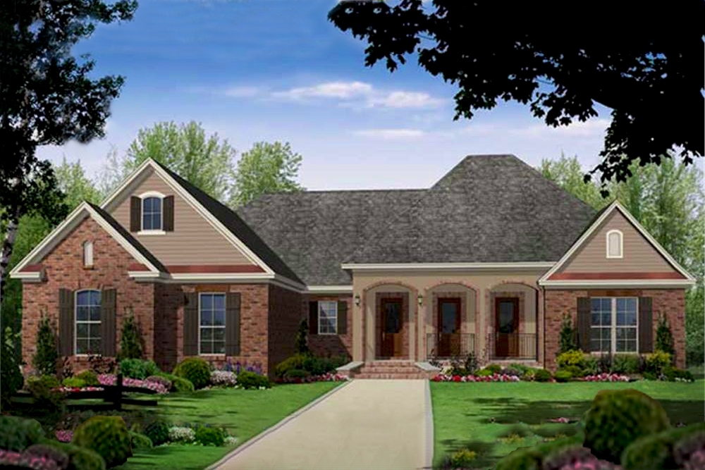 3-Bedroom, 2216 Sq Ft Acadian Home Plan - 141-1025 - Main Exterior