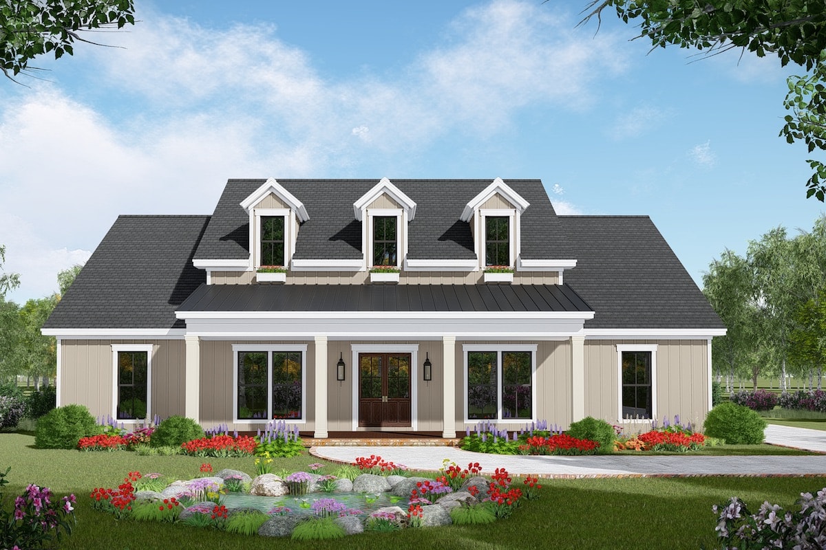 3-Bedroom, 2149 Sq Ft Modern Farmhouse Plan - 141-1309 - Main Exterior