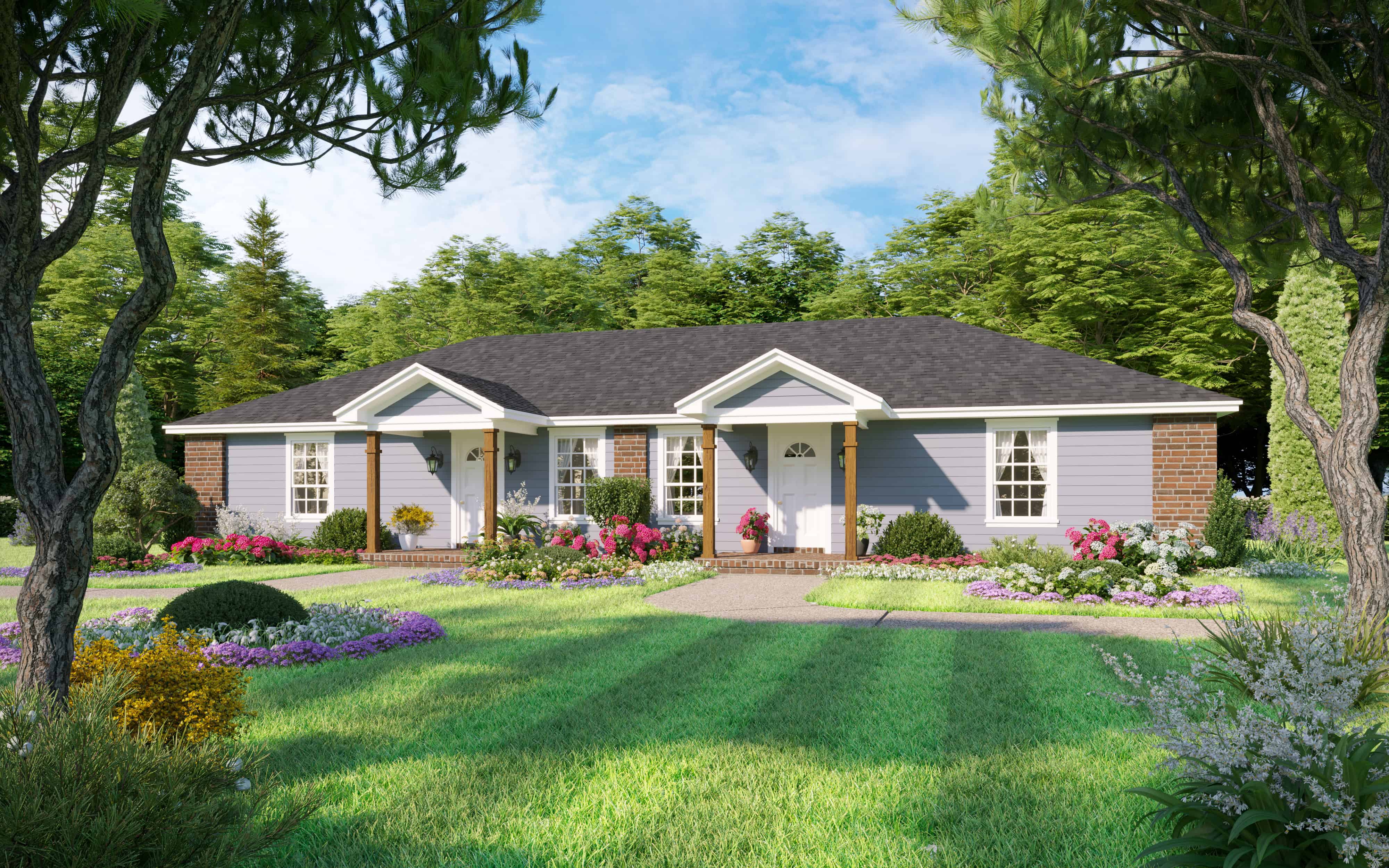 2-Bedroom, 898 Sq Ft Per Unit Duplex - 141-1327 - Main Exterior