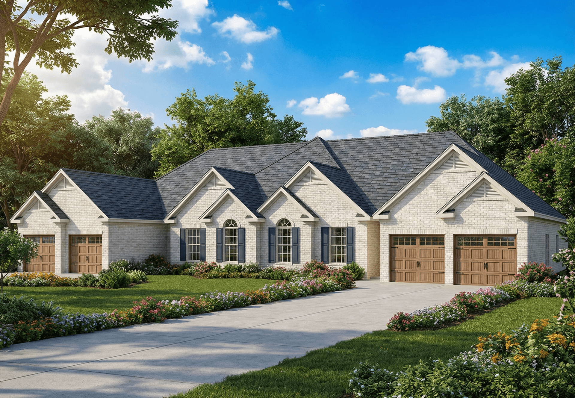 6-Bedroom, 1477 Sq Ft Duplex Plan - 153-1192 - Main Exterior