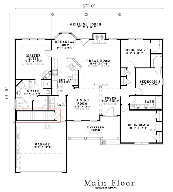 Basement Option Stair Location