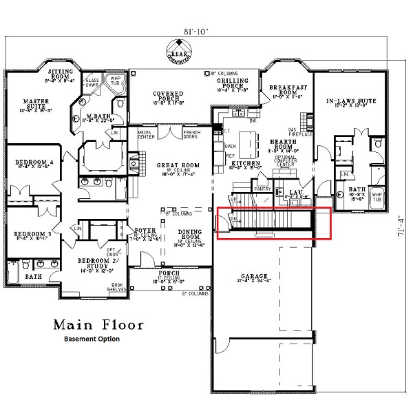 Basement Option Stair Location