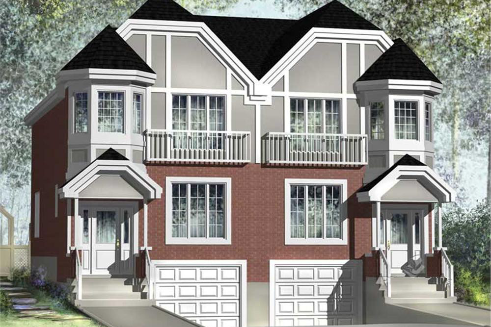 6-Bedroom, 3544 Sq Ft Multi-Unit Home Plan - 157-1017 - Main Exterior