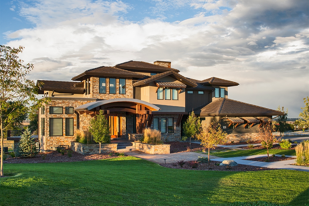 5-Bedroom, 5170 Sq Ft Rustic Contemporary House Plan - 161-1084 - Front Exterior