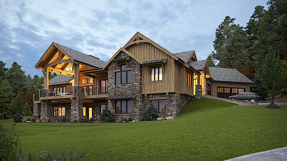 3–5-Bedroom, 3063 Sq Ft Rustic Home - Plan #161-1134 - Main Exterior