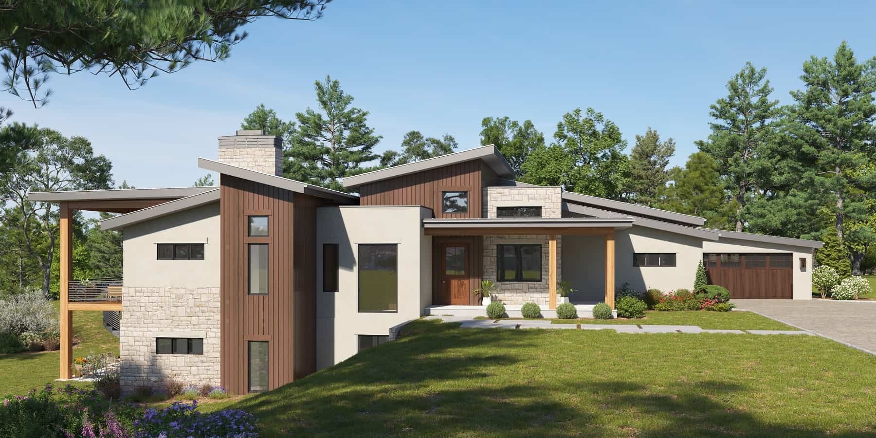 Modern House Plan - 2-3 Bedrms, 2.5-3.5 Baths - 2743-4254 Sq Ft - #161-1200