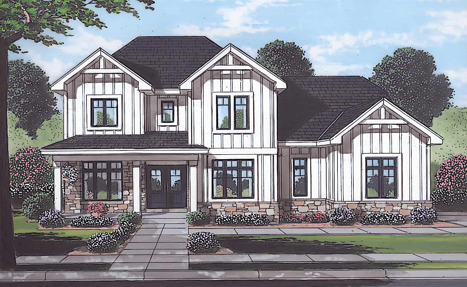 4-Bedroom, 2700 Sq Ft Traditional Farmhouse - Plan #169-1194 - Front Exterior