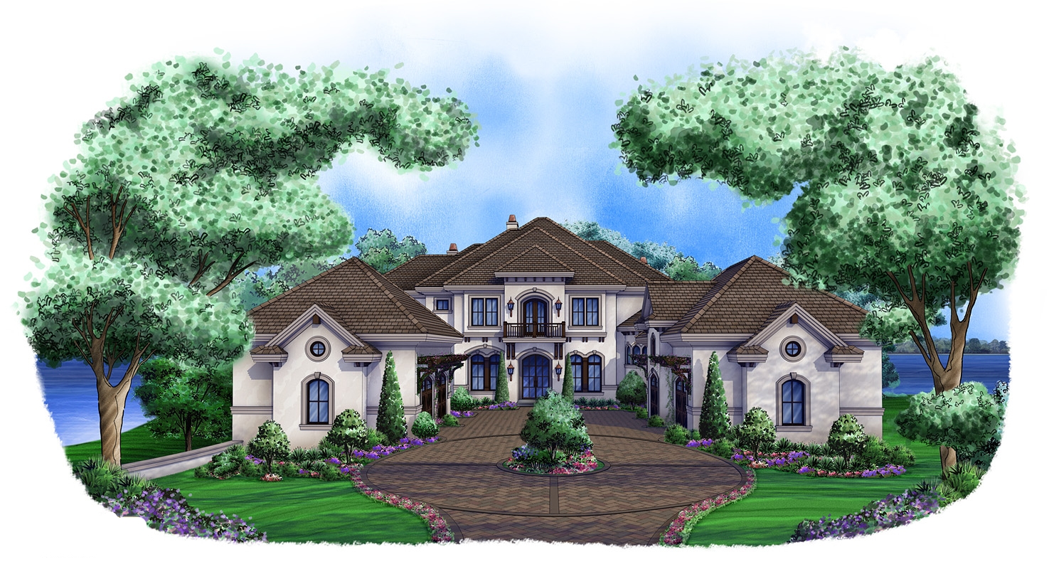 6-Bedroom, 11672 Sq Ft Luxury Home Plan - 175-1100 - Main Exterior