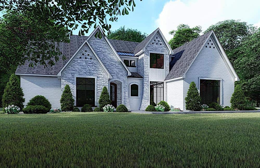 3-Bedroom, 2641 Sq Ft French House Plan - 193-1131 - Front Exterior