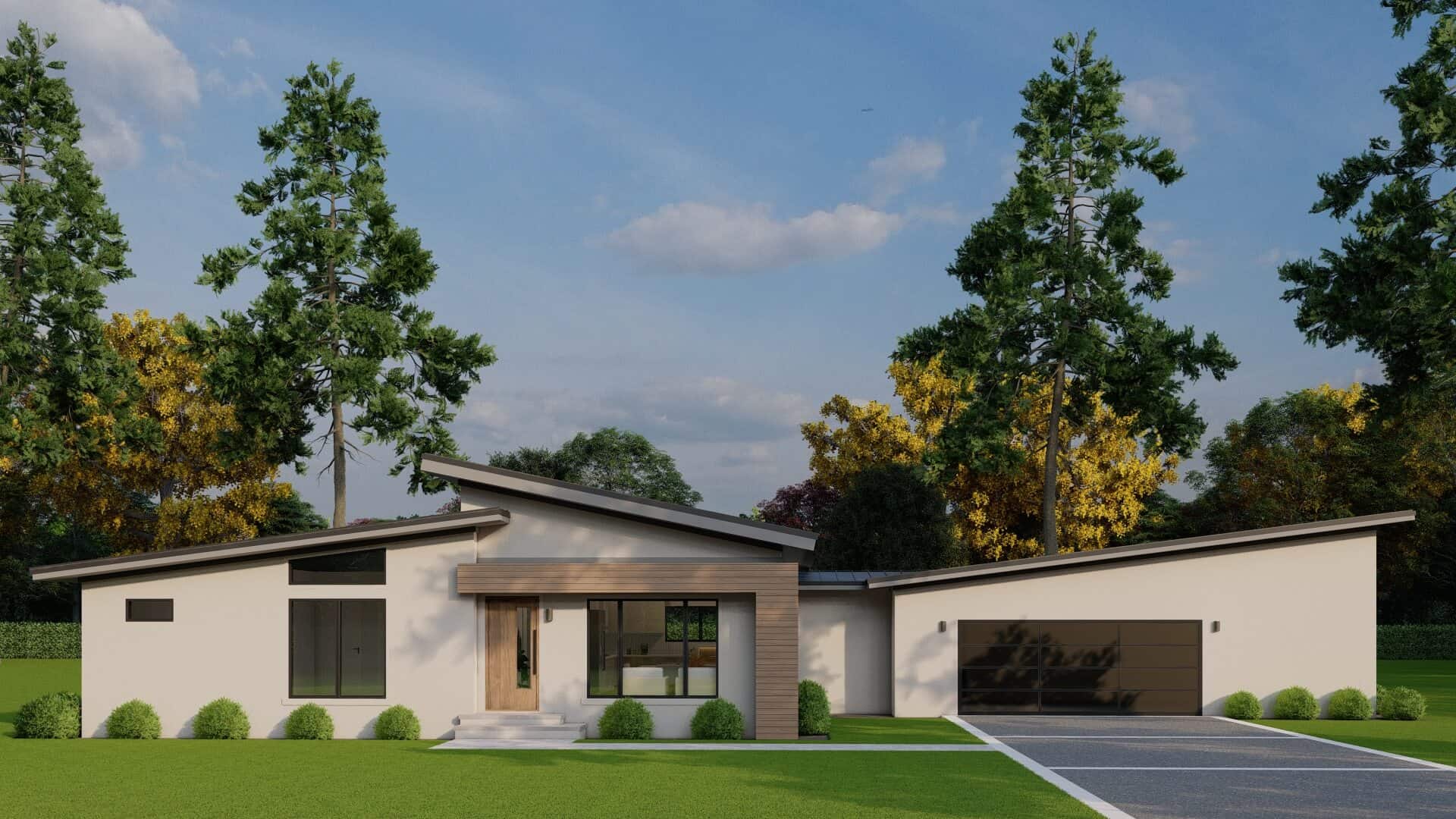 Modern Home Plan - 3 Bedrms, 2 Baths - 1659 Sq Ft - #193-1408