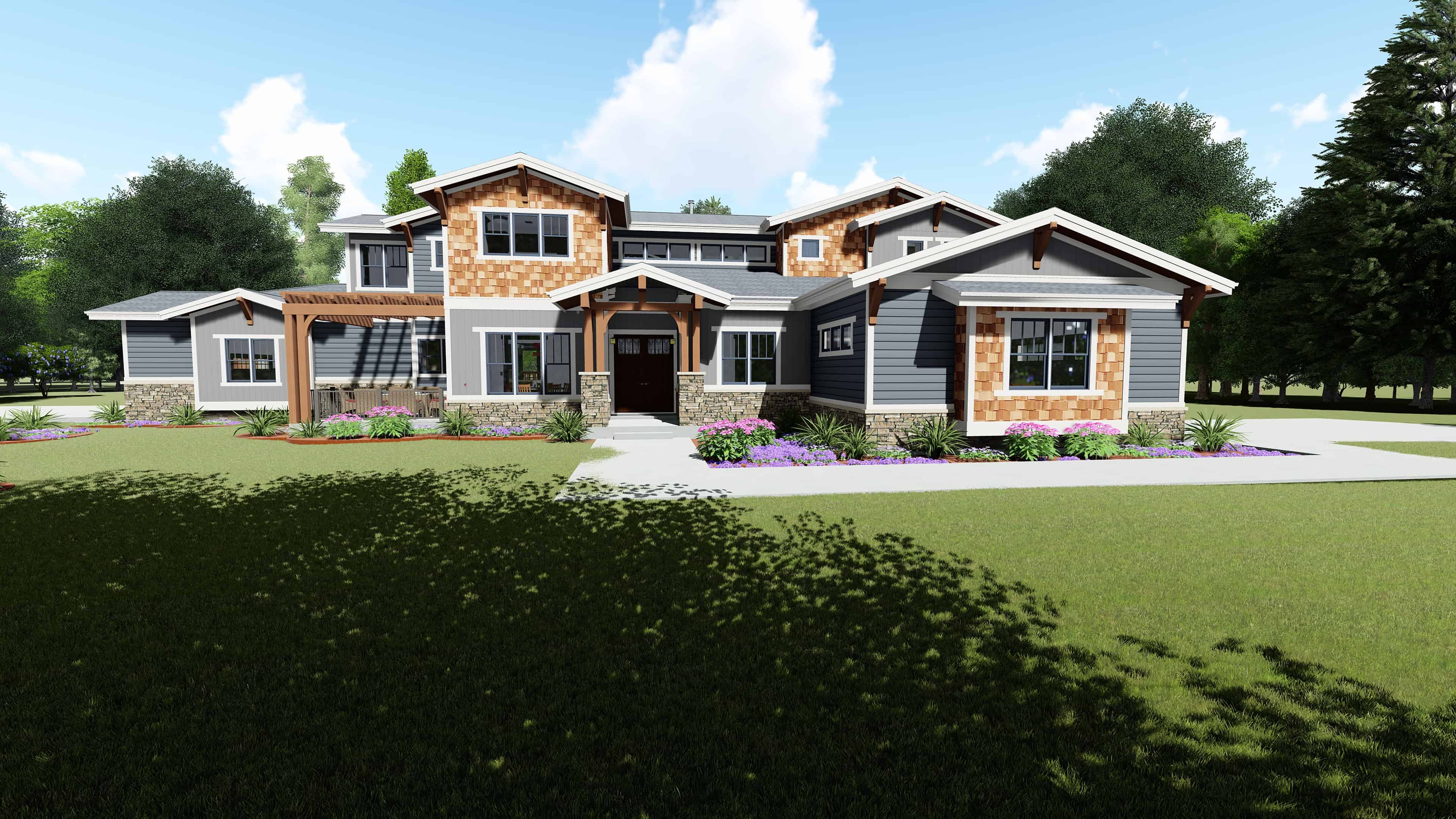 5-Bedroom, 4602 Sq Ft Contemporary House - Plan #194-1044 - Front Exterior