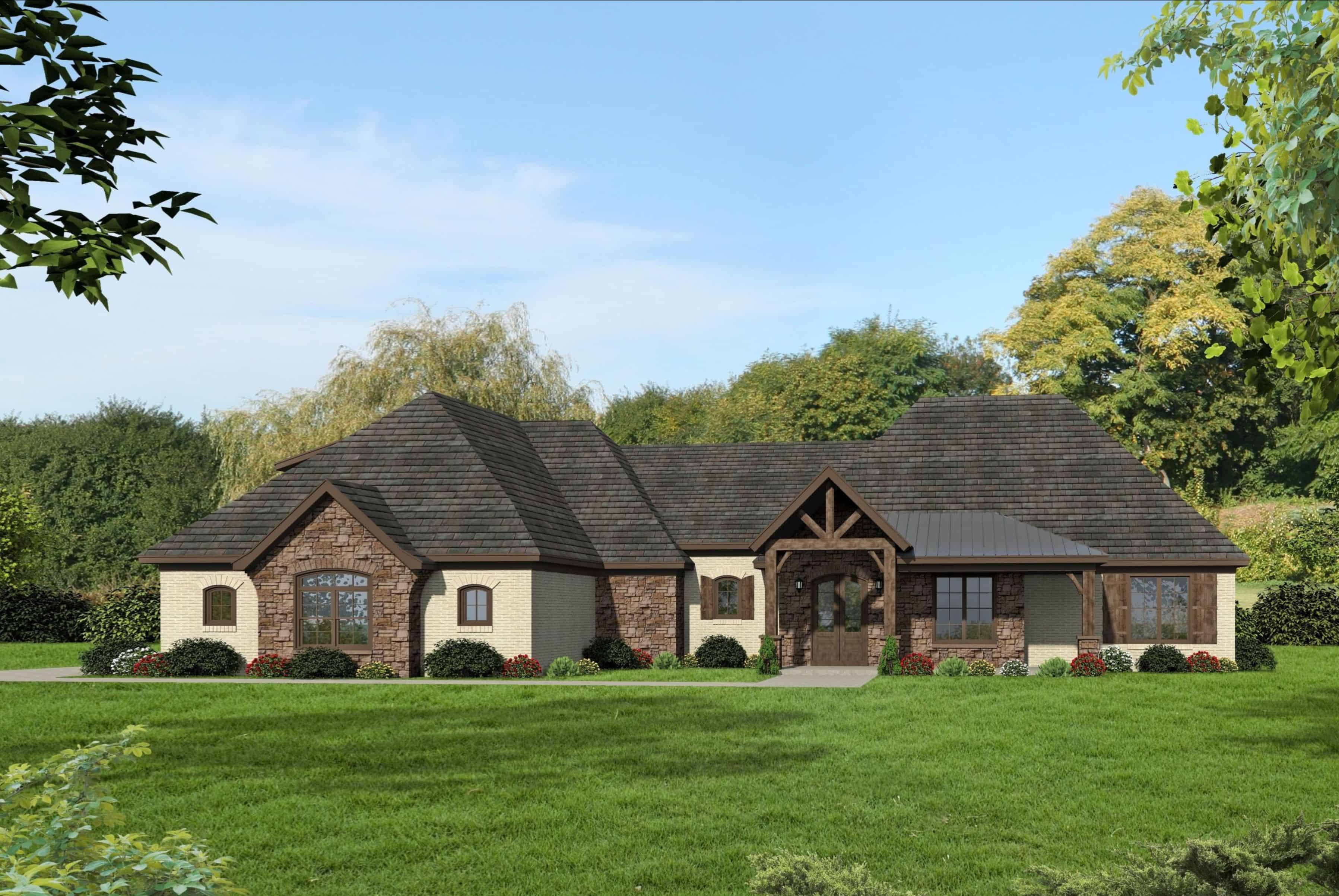 3-Bedroom, 4055 Sq Ft European House - Plan #196-1185 - Front Exterior