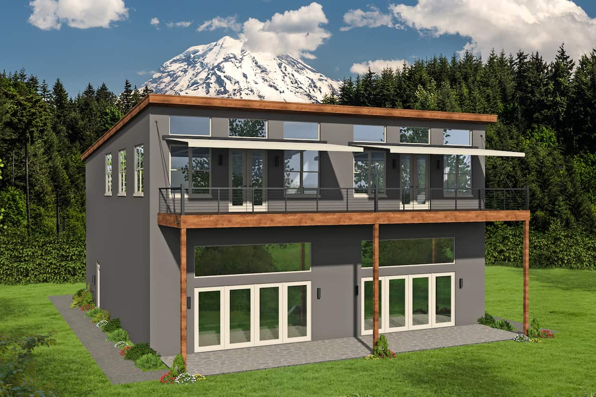 2-3 Bedroom, Contemporary Duplex Plan - 196-1217 - Front Exterior