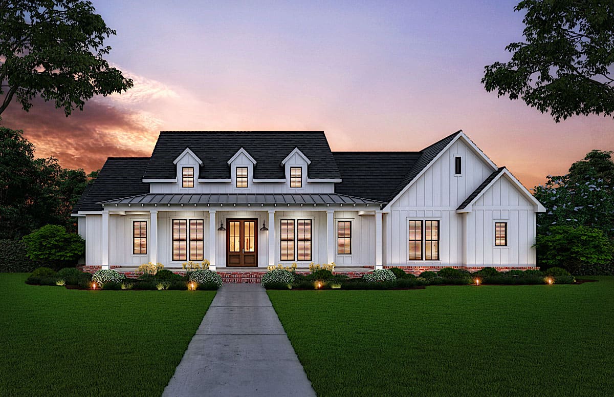 3-Bedroom, 2535 Sq Ft Modern Farmhouse Home - Plan #206-1007 - Main Exterior