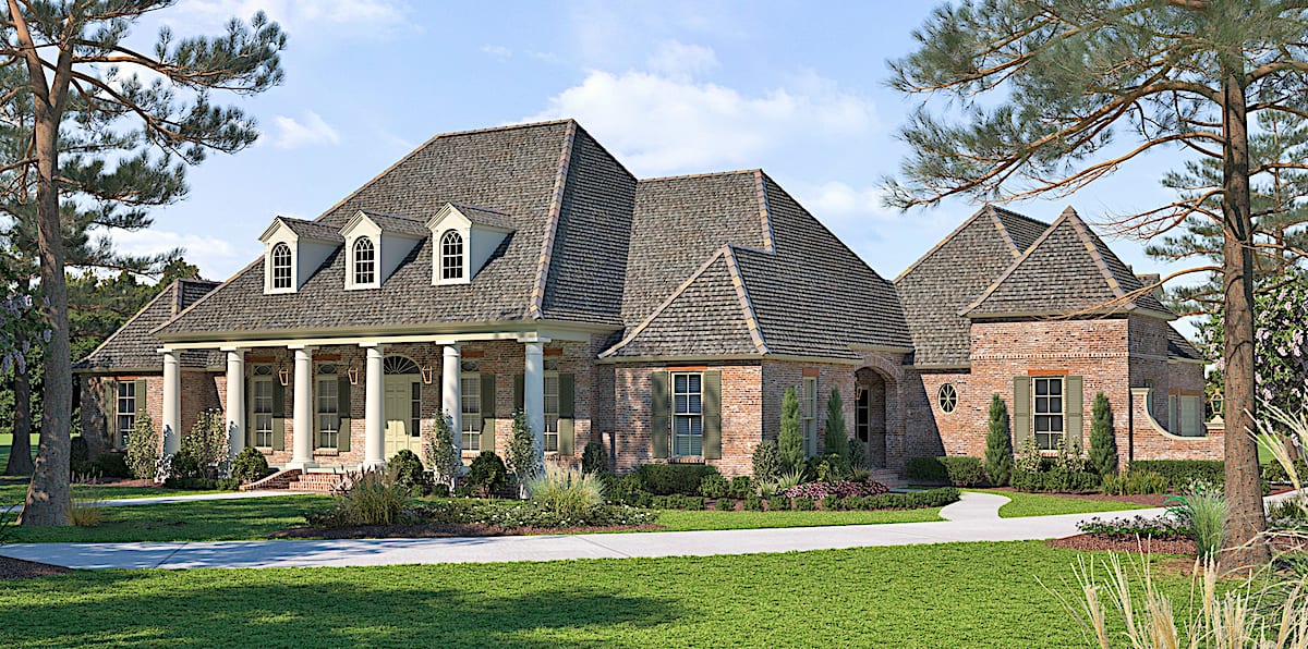 4-Bedroom, 4381 Sq Ft Colonial House - Plan #206-1016 - Front Exterior