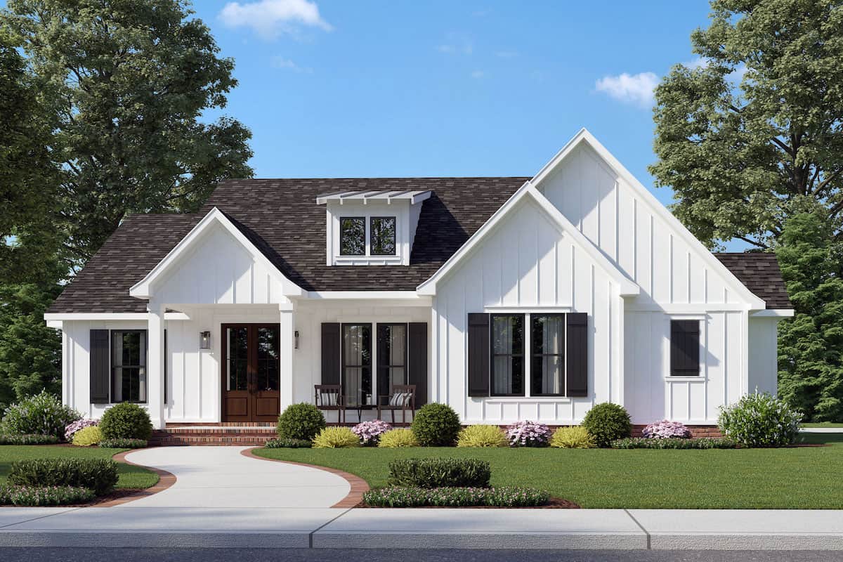 3-Bedroom, 1676 Sq Ft Modern Farmhouse - Plan #206-1049 - Main Exterior