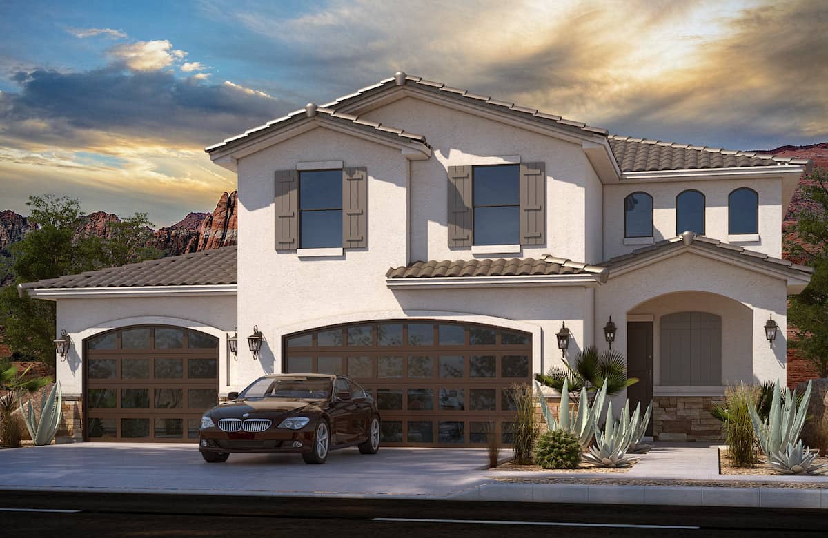 4-Bedroom, 2324 Sq Ft Mediterranean House - Plan #208-1009 - Front Exterior