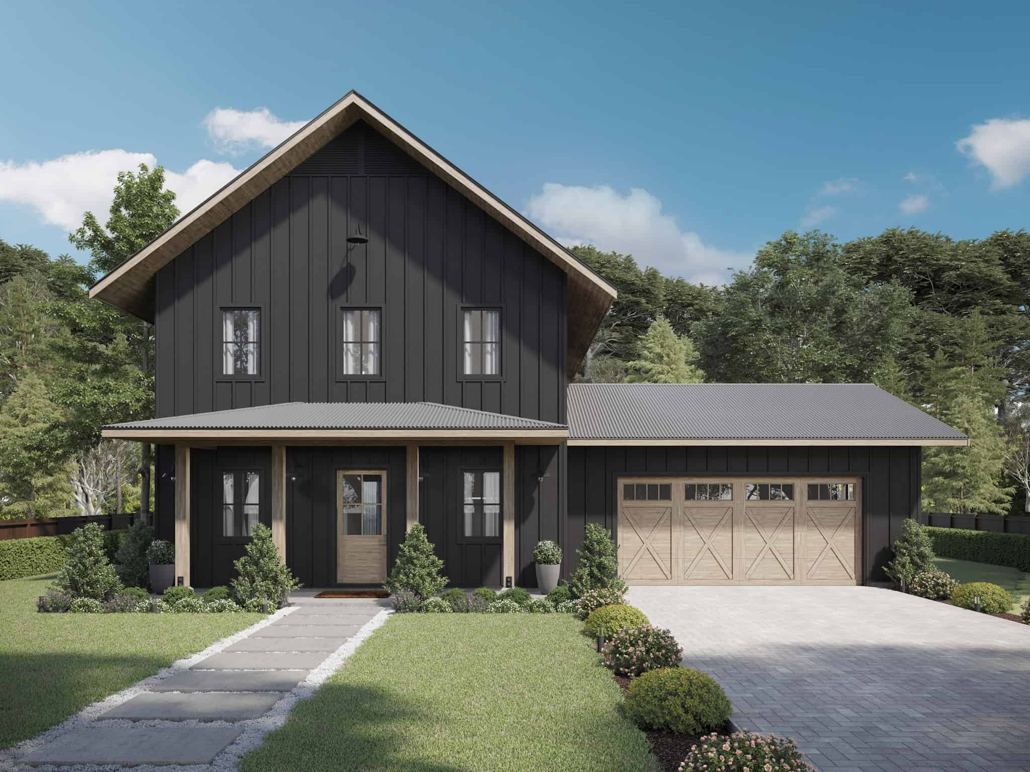 Modern Farmhouse Home Plan - 4-6 Bedrms, 3-4 Baths - 2380-3518 Sq Ft - #211-1068