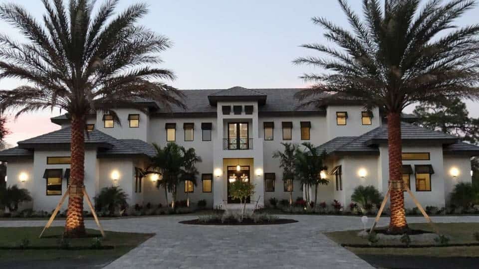 4-Bedroom, 7117 Sq Ft Transitional House Plan - 219-1003 - Front Exterior