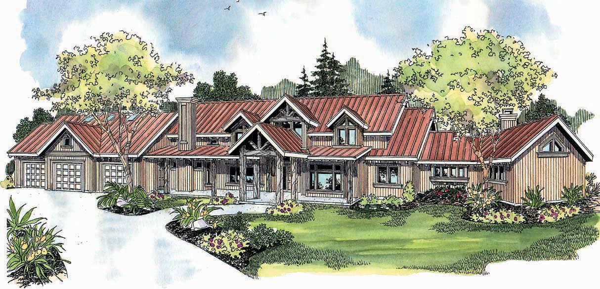The main image for Country House Plans # ADI30-634