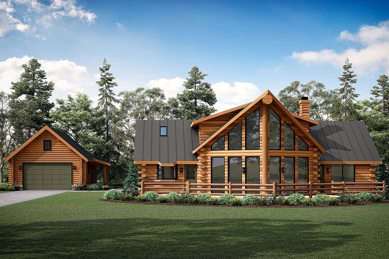Vacation Home Style House (ThePlanCollection: Plan #108-1171)
