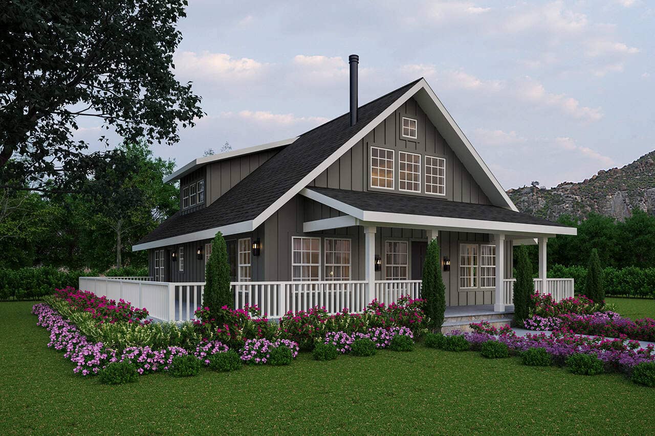 Rustic home (ThePlanCollection: Plan #108-1275)