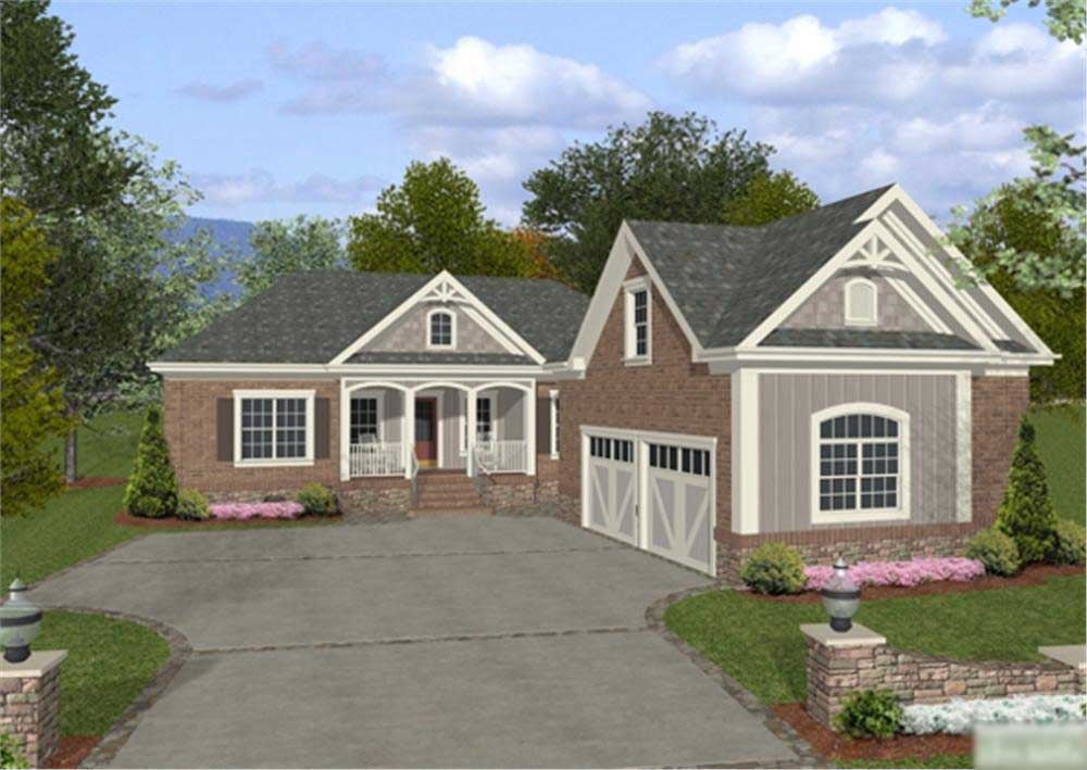 This is an artist's rendering of these House Plans.