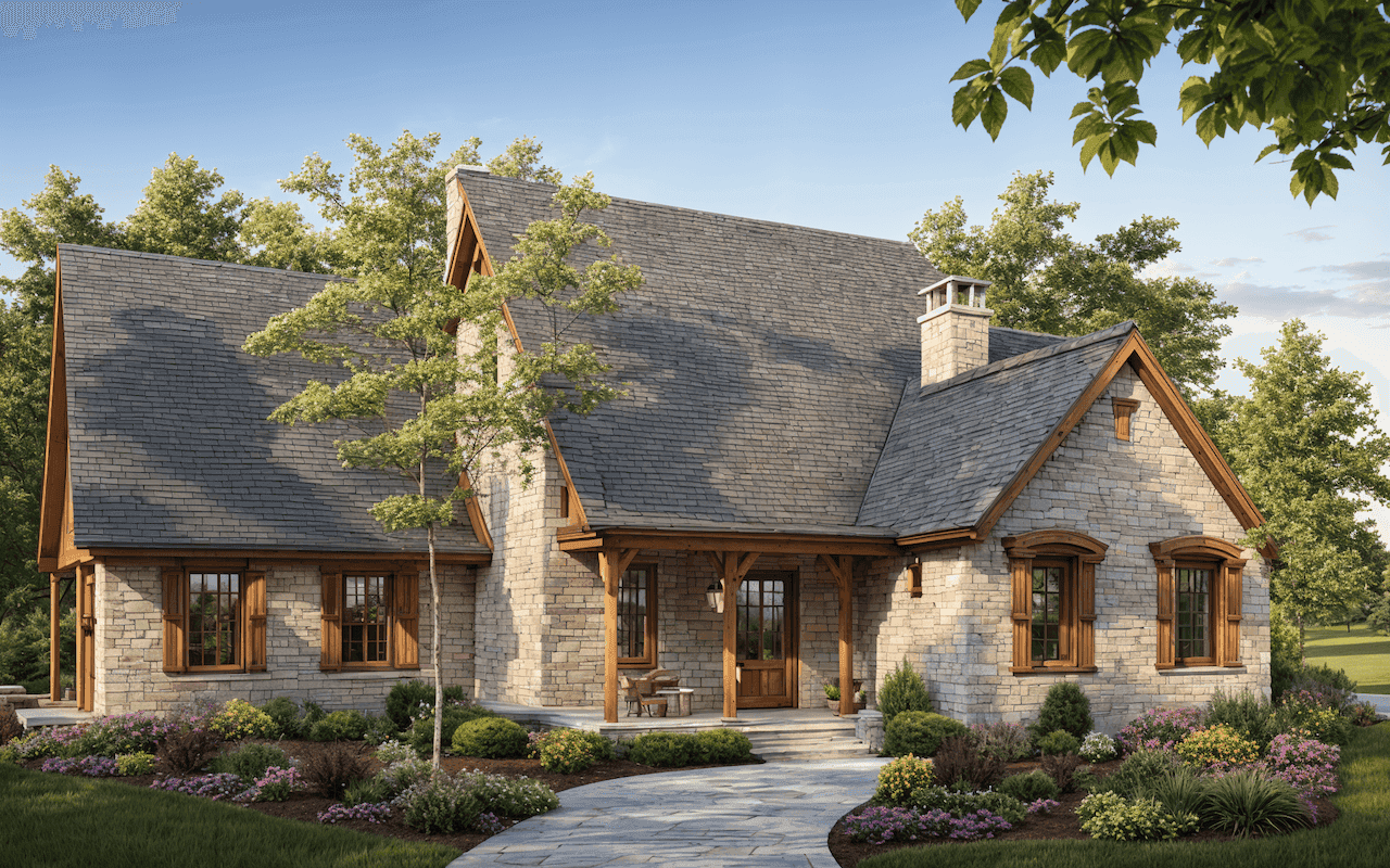 Country home (ThePlanCollection: Plan #124-1034)
