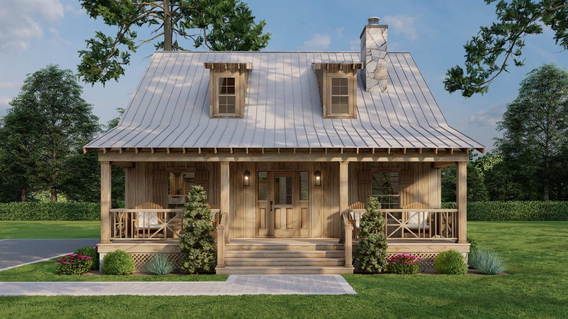 Front elevation of Country home (ThePlanCollection: House Plan #153-1649)