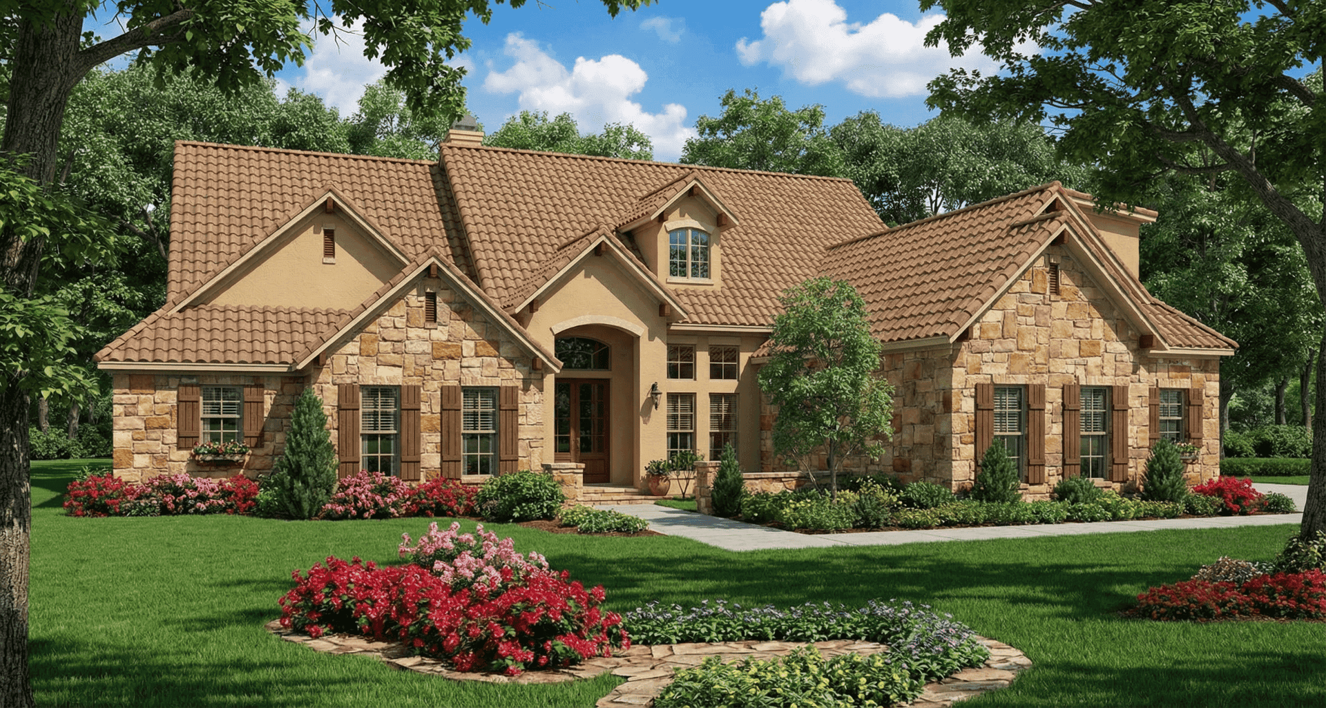Front elevation of Country home (ThePlanCollection: House Plan #153-1659)