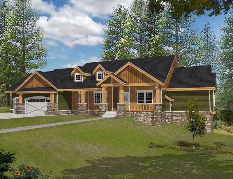 Log Cabins Front Elevations.